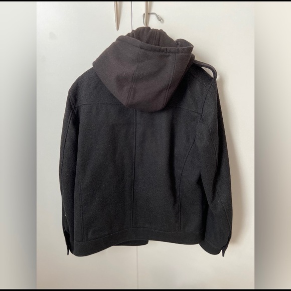 Guess Designer Wool Peacoat w/ Detachable Hood - Picture 3 of 8